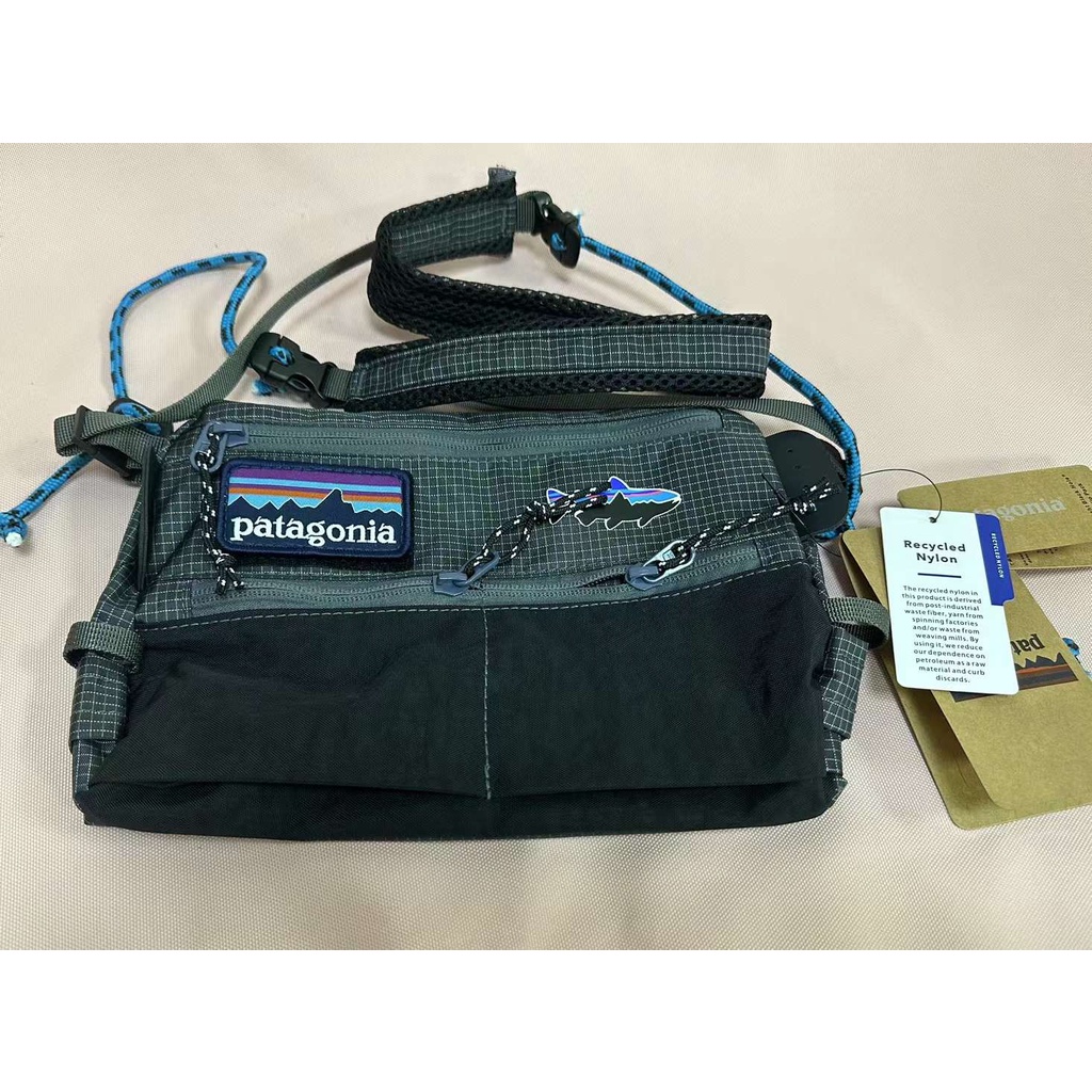 Outdoor Plaid Fly Fishing Chest Bag Street Bag Shoulder Waterproof Crossbody Bag