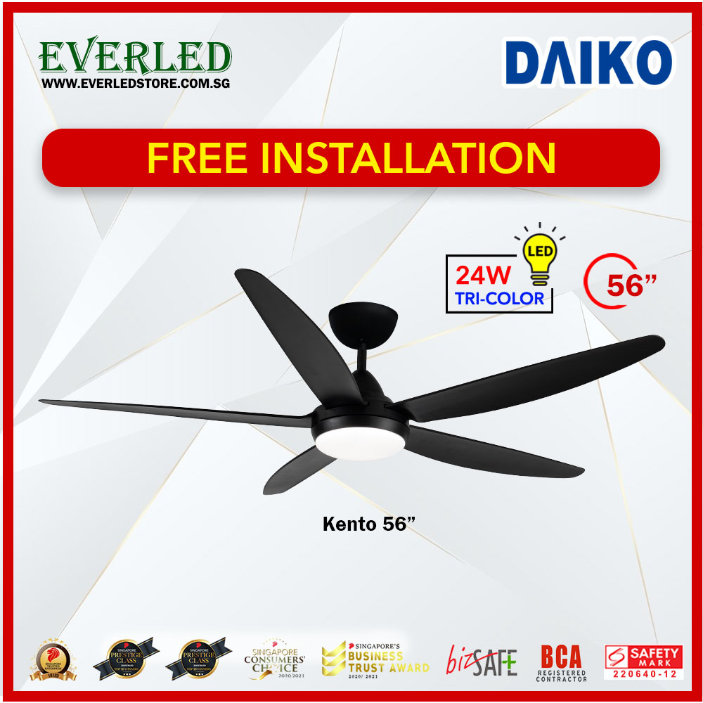 [FREE INSTALLATION] DAIKO DC Kento 40"/56" (with Tri-Color Light and Remote)